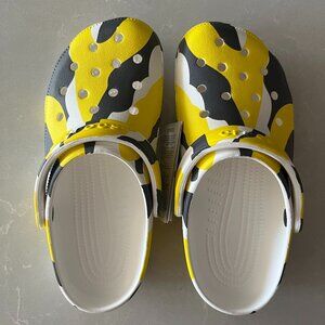Custom Crocs Women's 8 - Yellow, Black, White